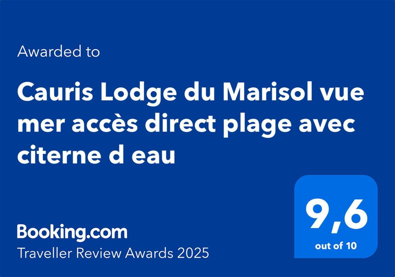 Cauris Lodge Du Marisol Vue Mer Acces Direct Plage Avec Citerne D Eau Ле-Гозьє Екстер'єр фото